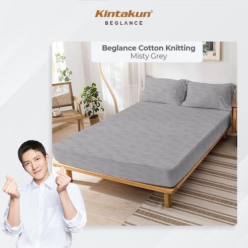 Gambar Kintakun Sprei Katun King 180 Beglance Knitting Cotton (5in1) 30 cm - Misty Grey dari Kintakun Sprei Bedcover Tokopedia
