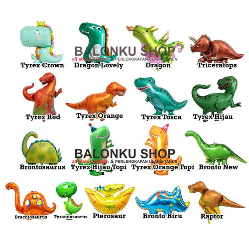 Gambar Balon Foil Dinosaurus Jumbo / Balon Dinosaurus / Balon Dino Jumbo - TYREX ORANGE dari Balonku Shop Kota Tangerang Selatan Tokopedia