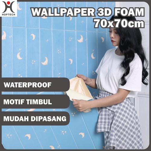 Gambar Wallpaper 3D FOAM / Wallfoam Dinding 3D Motif Foam KAYU High Quality - 70x38cm PUTIH dari hoptech id Kab. Tangerang Tokopedia