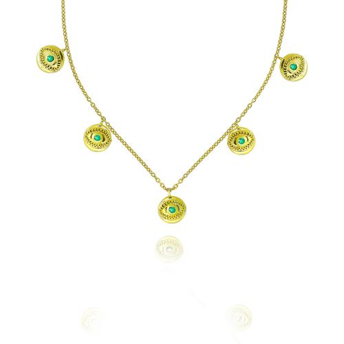 Luna Emerald Necklace 925 Sterling 