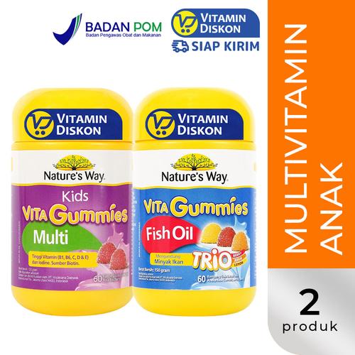 Gambar Nature's Way VitaGummies Multi Kids+Trio Kids 60Gum BPOM dari VitaminDiskon undefined Tokopedia