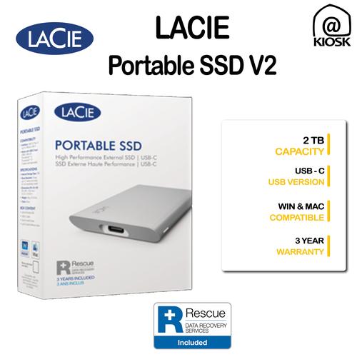 Promo Lacie Portable SSD V2 2TB / USB - C / 3 Warranty Years Cicil 0% ...