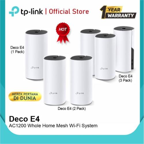 Gambar Tp-link Deco E4 1pack /2pack/ 3pack Whole Home Mesh Wifi System router - 1 pack dari TP-Link Official Kab. Tangerang Tokopedia