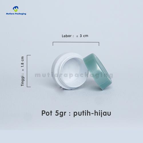Gambar Pot Cream 5gr Putih - Hijau dari Mutiara Packaging Kab. Bandung Tokopedia