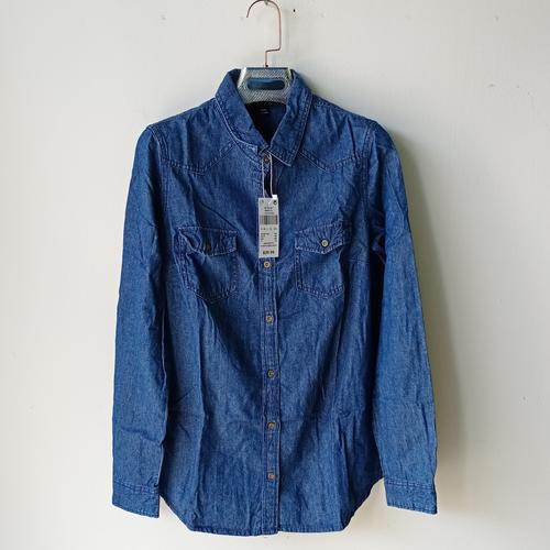 Forever 21/Kemeja wanita Catton denim 