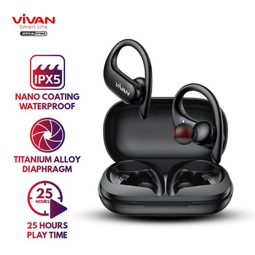 Gambar VIVAN Headset TWS Bluetooth 5.0 Waterproof IPX5 25 Hours Play Sport X dari VIVAN OFFICIAL SHOP Jakarta Utara Tokopedia