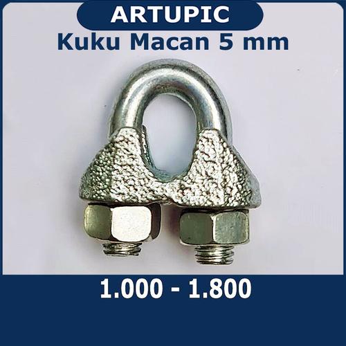 Gambar Kuku Macan 5 mm Klem Seling Wire Clip Tali Kawat Baja Kabel Sling 5mm dari Artupic Peralatan Peternakan PT Kota Tangerang Selatan Tokopedia