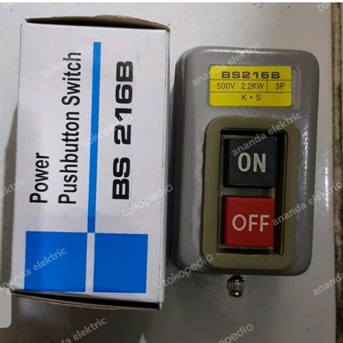 Jual Power Push Button ON OFF BS216B 16 Ampere 220V Switch Kontrol ...