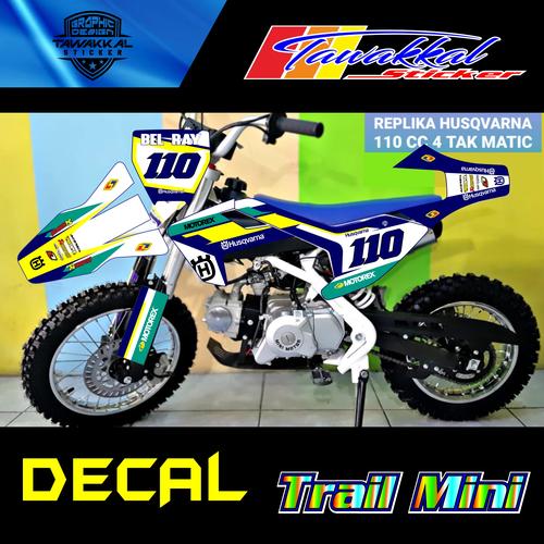 110cc Racing Sticker Jual Sticker Decal Motor Trail Mini MXGP27 110cc Replika Husq Full Body ...
