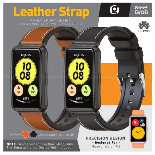 Gambar MIJOBS Leather Wrist Strap Tali Jam Kulit for Huawei Watch Fit - BROWN dari G-Rex Jakarta Barat Tokopedia