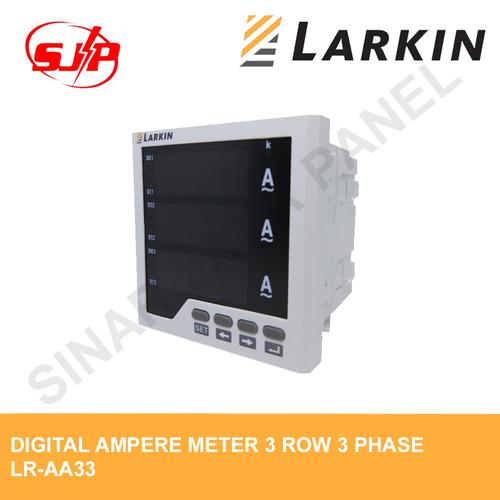 Jual DIGITAL AMPERE METER LARKIN 3 ROW 3 PHASE 96 x 96 MM LRAA33