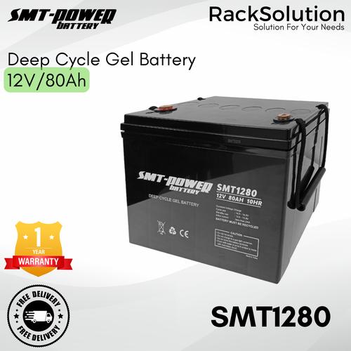 Jual SMT1280 Battery AKi Kering Samoto 12V 80Ah Baterai Solar Panel ...