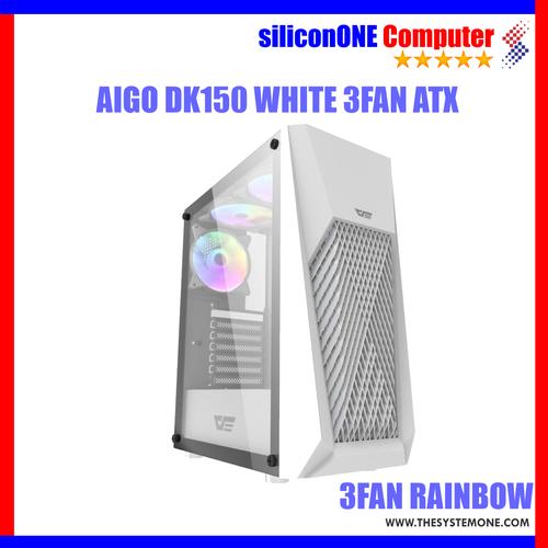 Gambar AIGO DK150 WHITE 3FAN RAINBOW ATX DARKFLASH dari silicon ONE Computer Kota Bandung Tokopedia