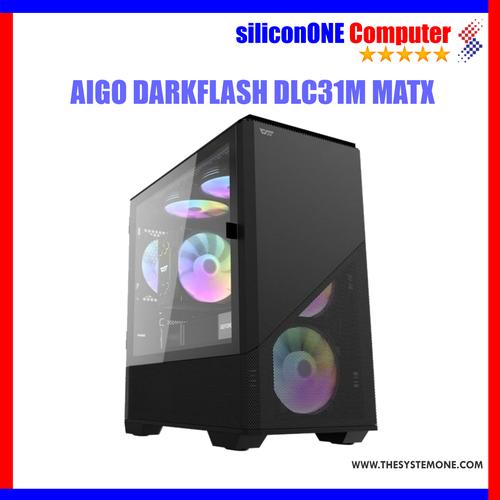 Gambar AIGO DLC31M BLACK MATX DARKFLASH MINI dari silicon ONE Computer Kota Bandung Tokopedia