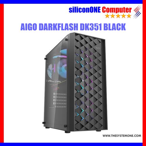 Gambar AIGO DK351 BLACK 4FAN RGB ATX DARKFLASH GAMING dari silicon ONE Computer Kota Bandung Tokopedia