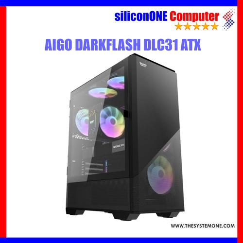 Gambar AIGO DLC31 BLACK ATX DARKFLASH dari silicon ONE Computer Kota Bandung Tokopedia
