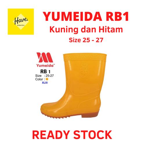 Gambar SEPATU BOOTS PRIA KARET PENDEK KUNING YUMEIDA RB1 - Hitam, 25 dari HAVE SHP Jakarta Utara Tokopedia