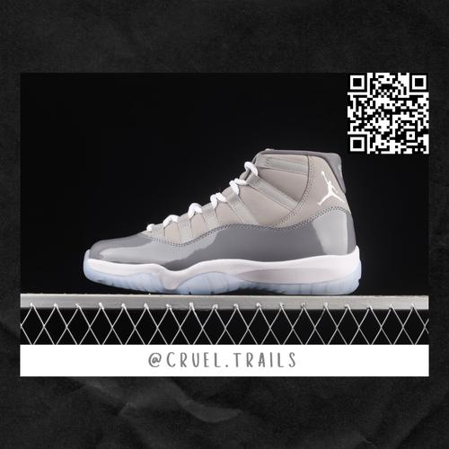 white grey jordan 11