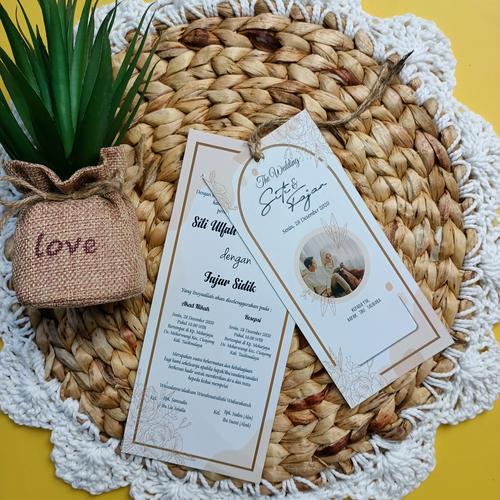 Jual Undangan Simple elegan / Undangan hang tag (vit.06) - Kab ...