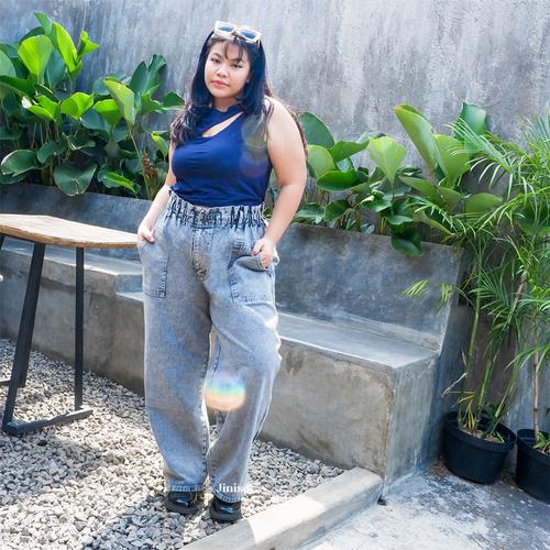 Promo JINISO - Jumbo Baggy Mom Jeans 925 REAL CURVY - 38 - Jakarta Utara -  JINISO.ID | Tokopedia