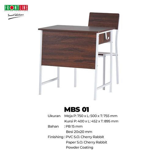 Gambar Set Meja Kursi Belajar / Sekolah MBS 01 Frontline Olympic dari klikfurniture Kota Tangerang Tokopedia