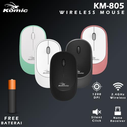 Promo Mouse Wireless Office Optical Silent Click/Klik KOMIC KM-805 ...