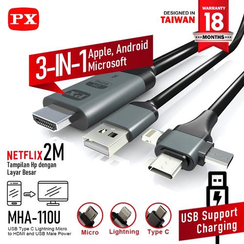 Jual Kabel HDMI to USB Micro Type C Lightning Converter TV IOS