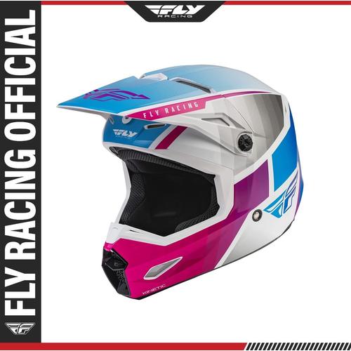 Jual HELM CROSS FLY KINETIC DRIFT HELMET 2022 PINK/WHITE/BLUE 2X