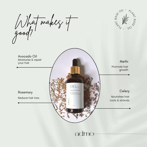 OG Hair Growth Oil / Penumbuh Rambut 50ml di admo corner | Tokopedia