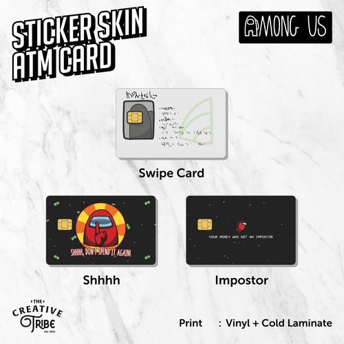 Among Us Sticker Skin Card Vinyl ATM Etoll Impostor Swipe Card, Full  with chip di Heix Tribe Id Tokopedia