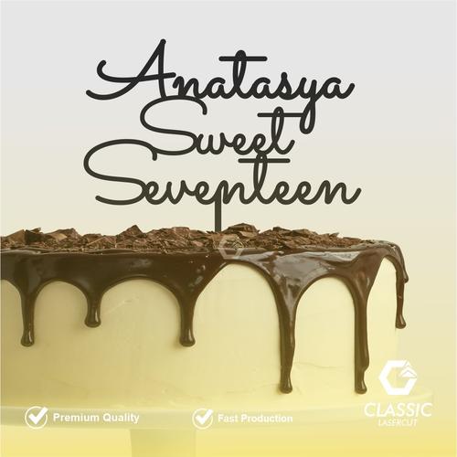 Jual Cake Topper Sweet Seventeen / Tusukan Kue Ulang Tahun Sweet