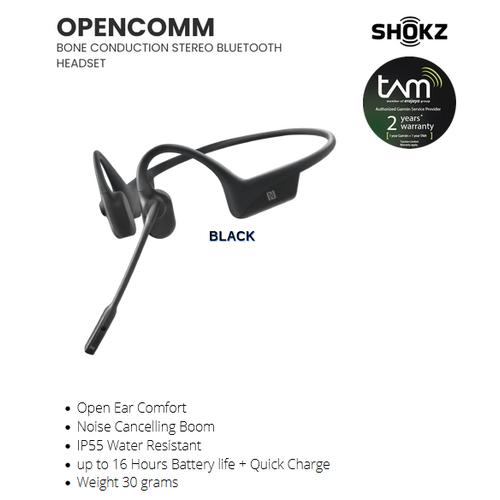 Aftershokz Opencomm headset - Hitam 