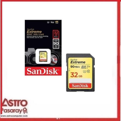 Gambar Sandisk Extreme SDCard SDHC UHS-1 32GB 90Mbps dari astropasaraya Kota Depok Tokopedia