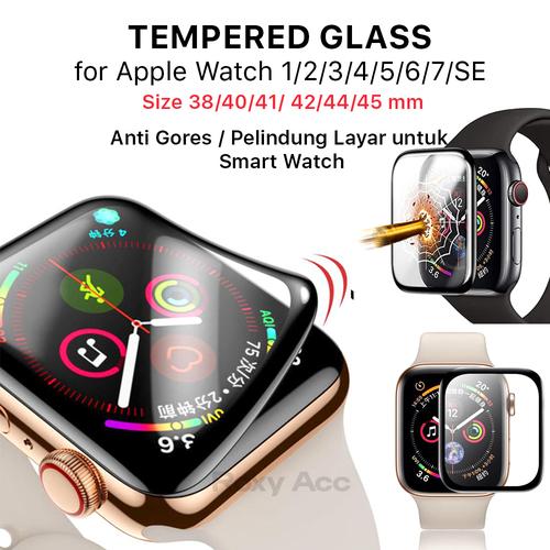 Jual Premium Tempered Glass Apple Watch series 4 3D Curved Full Cover 44mm  - 38mm - Kab. Tangerang - Roxy Acc | Tokopedia
