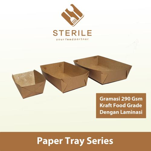 Jual paper tray box / piring kertas craft tebal 290 gsm full laminasi