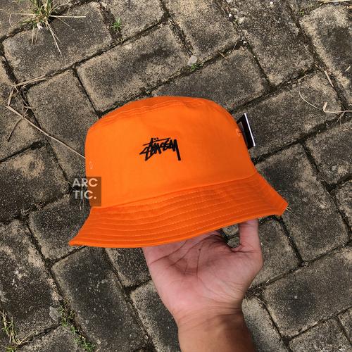 Jual STUSSY STOCK BUCKET HAT | ORANGE 