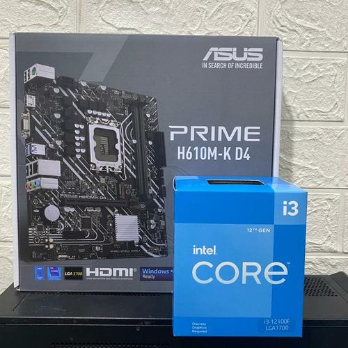 Jual Paket Bundle | Intel Core I3 - 12100F - ASUS Prime H610M-K D4 