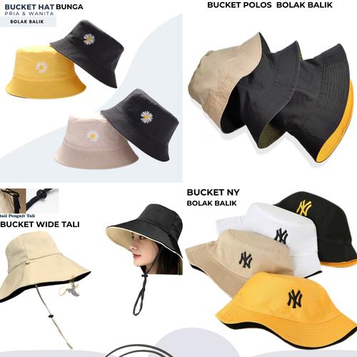 Jual Topi Bucket Hat Wanita Pria Korea 