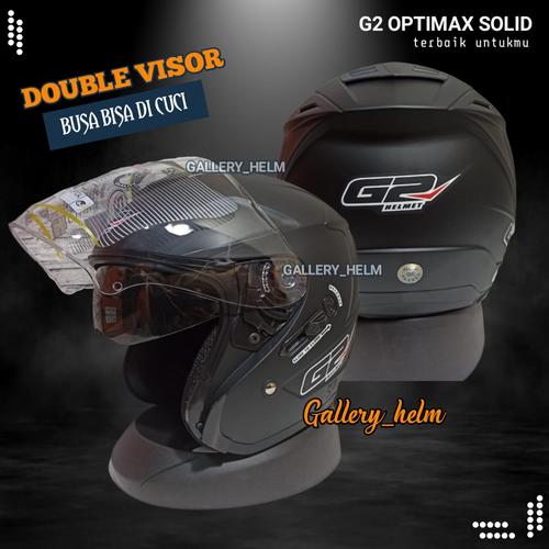 Jual HELM G2 OPTIMAX HITAM DOFF HELM HALF FACE MODEL INK DYNAMIC gunmetal glossy, L Kota