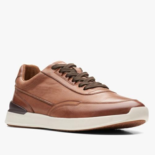 Sepatu Pria Style Racing Jual Sepatu sneaker pria CLARKS Race Lite Lace - Leather - tan ...