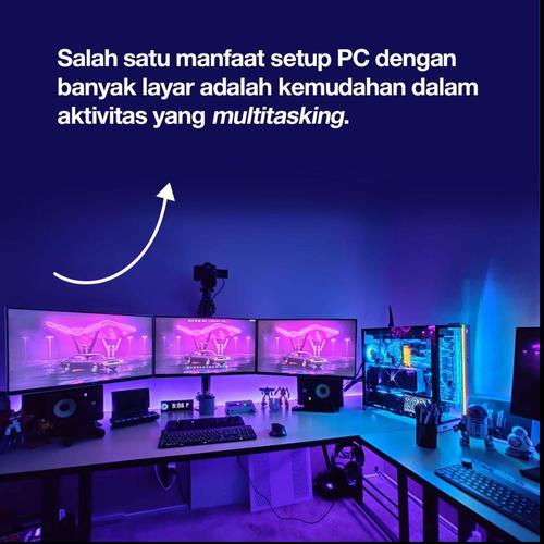 Jual PORTABLE TRIPLE SCREEN MONITOR 