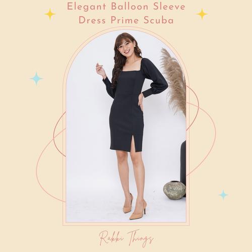 Jual Elegant Balloon Sleeve Dress Prime 