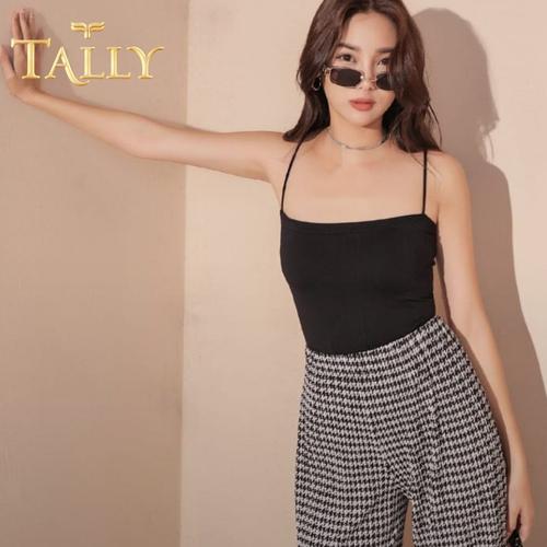 Gambar Singlet Wanita Rajut Fit to L-XL Crop Tanktop Ada Cup TALLY KBT018-06 - Hitam dari Tally Official Store Jakarta Barat Tokopedia