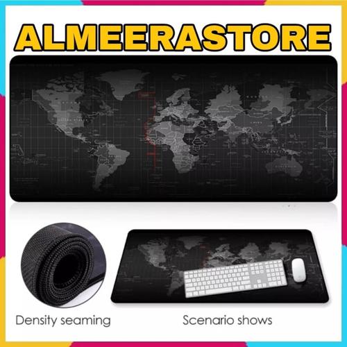 Jual Mousepad Gaming Mouse Pad XL Desk Mat Motif Peta Dunia Anti Slip