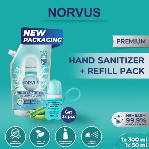 Gambar NORVUS - Bundling Hand Sanitizer 50ml + Strap & Hand Sanitizer Refill dari Norvus Indonesia Jakarta Barat Tokopedia