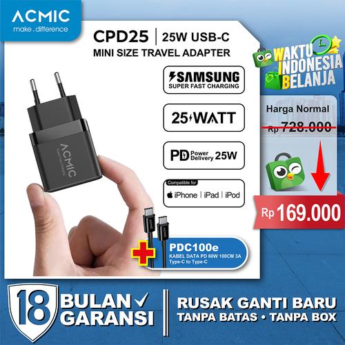Gambar ACMIC CPD25 25W Super Fast Charging 25Watt Charger Samsung 25 W / Watt - CPD25 No Kabel dari ACMIC Official Store Tokopedia