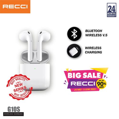 Gambar RECCI G10S TWS Earphone Bluetooth | HD Sound | Support SIRI Assistant - Putih dari Recci Official Shop ID Jakarta Utara Tokopedia