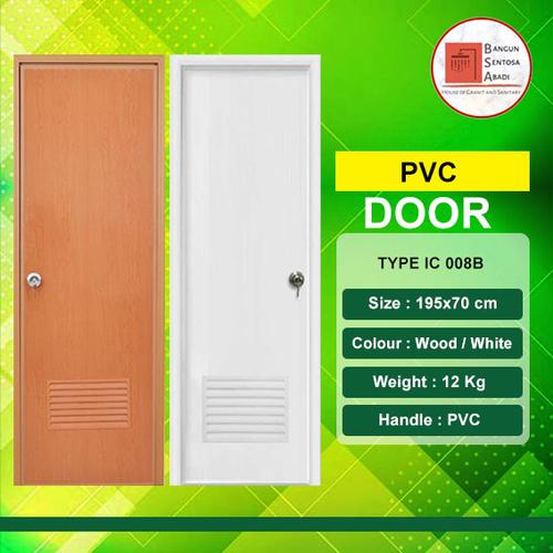 Jual PINTU PVC KAMAR MANDI MURAH UK 200 X 70/KOMPLIT DENGAN KUSEN