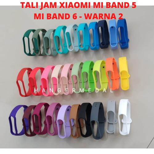 Gambar Tali Jam XIAOMI MI BAND 5 BAND 6 STRAP SILIKON karet - WARNA 2 - Dark Red dari HANGERMEDAL DOT COM Kota Tangerang Selatan Tokopedia