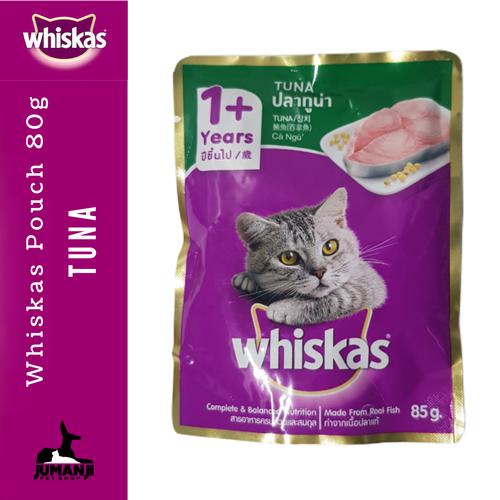 Jual Whiskas Pouch 80g Tuna Adult 1+ (Hijau) Makanan Kucing